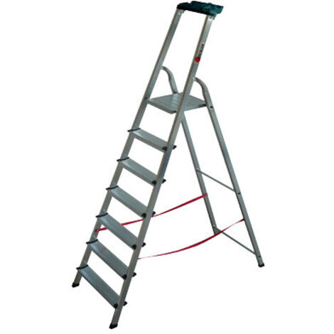 ESCALUX Escabeau 7 Marches en Aluminium MARCHALU PLUS V29761, Hauteur de Travail 3,42 m, Pliable, Garantie 2 ans