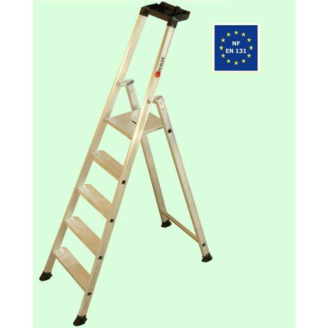 Escalux - Escabeau Aluminium SUPERPRO 5 marches Hauteur 3,10 m - ESCAPRO