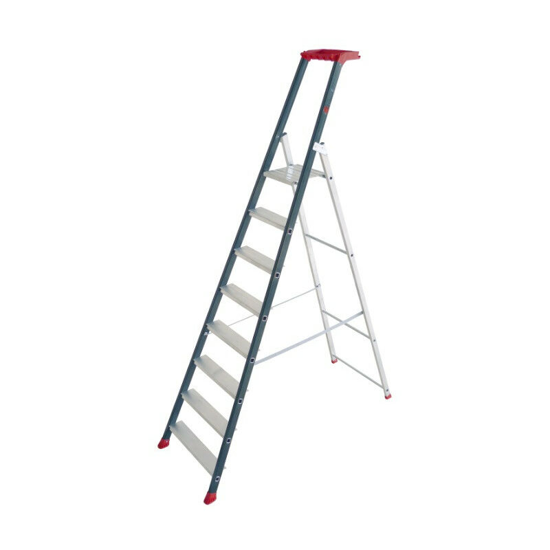 Escalux V22458 Prolux Plus Escabeau Professionnel 8 Marches, Gris