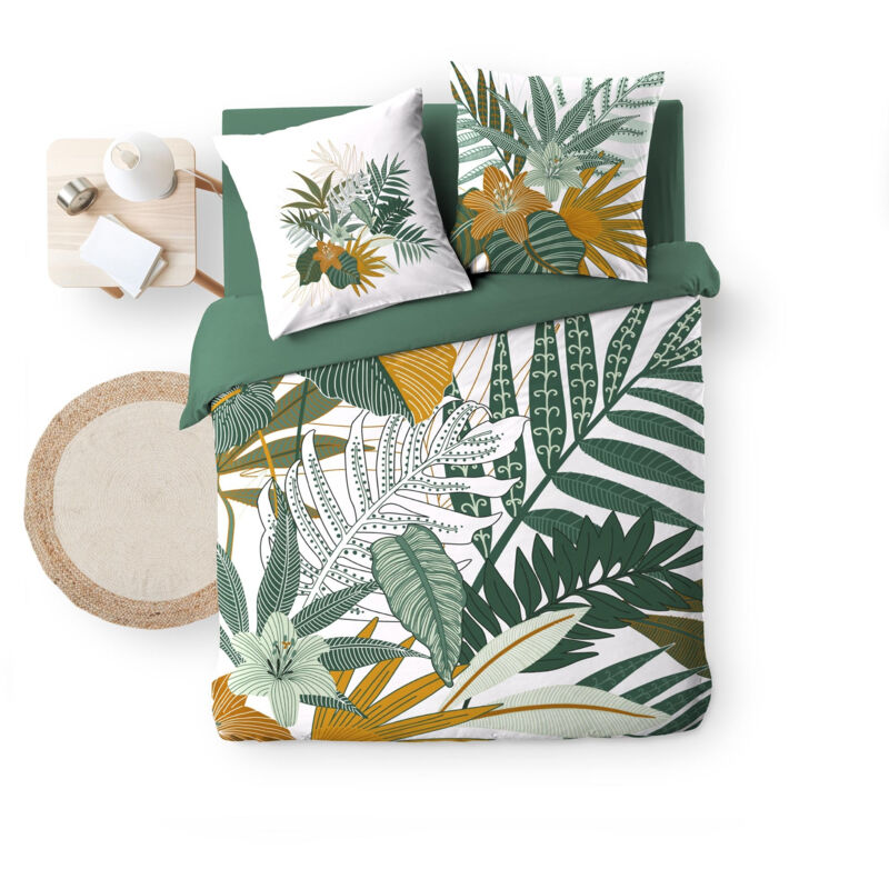 Escapade Tropicale - Housse de Couette 260 x 240 cm Florida en Coton 42 Fils