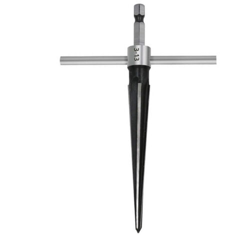 Escariador cónico manual con vástago hexagonal, para agujeros cónicos en madera, aluminio y acero, chaflán de 3-13 mm/5-16 mm, herramienta manual.