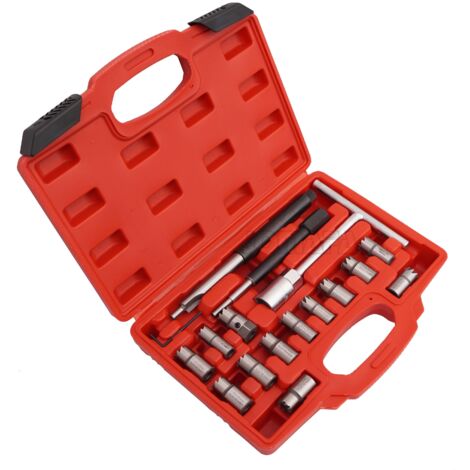 ESCARIADOR PARA ASIENTO DE INYECTORES 17 PIEZAS (Herramienta para limpiar y descarbonizar inyectores)