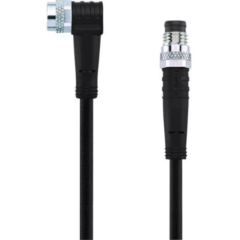 Escha 8044026 Connettore confezionato per sensore o attuatore M8 Spina dritta, Presa angolata 2.00 m Numero di poli: 4