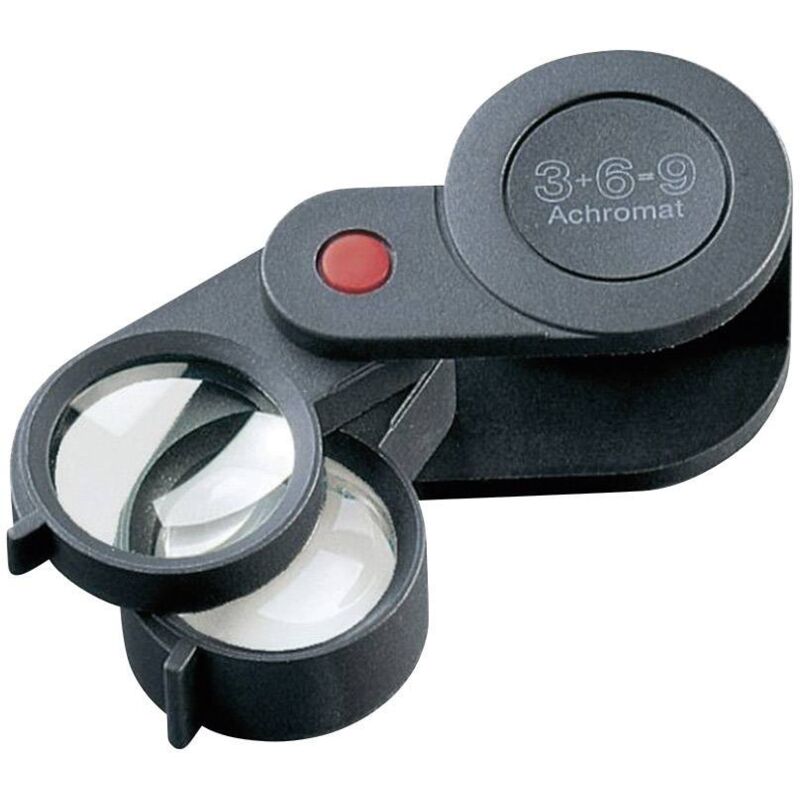 Eschenbach - 11869 Loupe pliante Grossissement: 3 x, 6 x, 9 x Lentille: (ø) 23 mm noir C96655