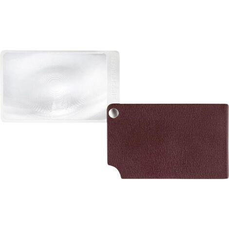 Eschenbach Scheckkartenlupe rot visoPOCKET 2,5x Leder