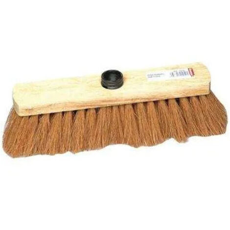 Escoba de coco 29cm con suela de madera