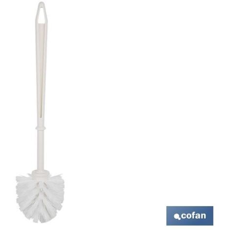 Escobilla de baño 36cm fabricada en polipropileno color blanco