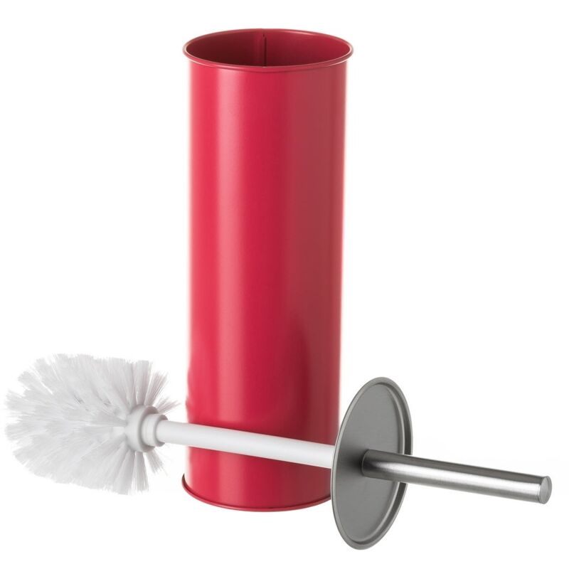 

Escobilla de baño coral de metal y polipropileno contemporánea de Ø 9x38 cm