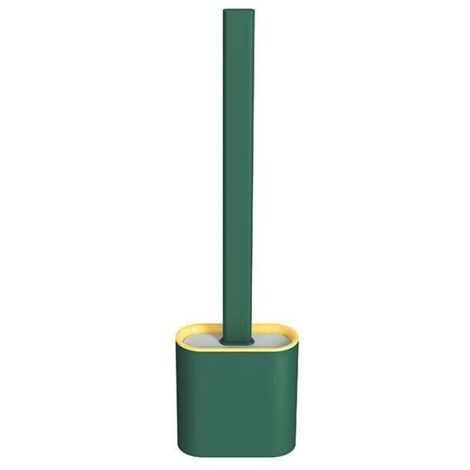 ESCOBILLA DE BAÑO: Escobilla de baño flexible de silicona ultrahigiénica en color verde
