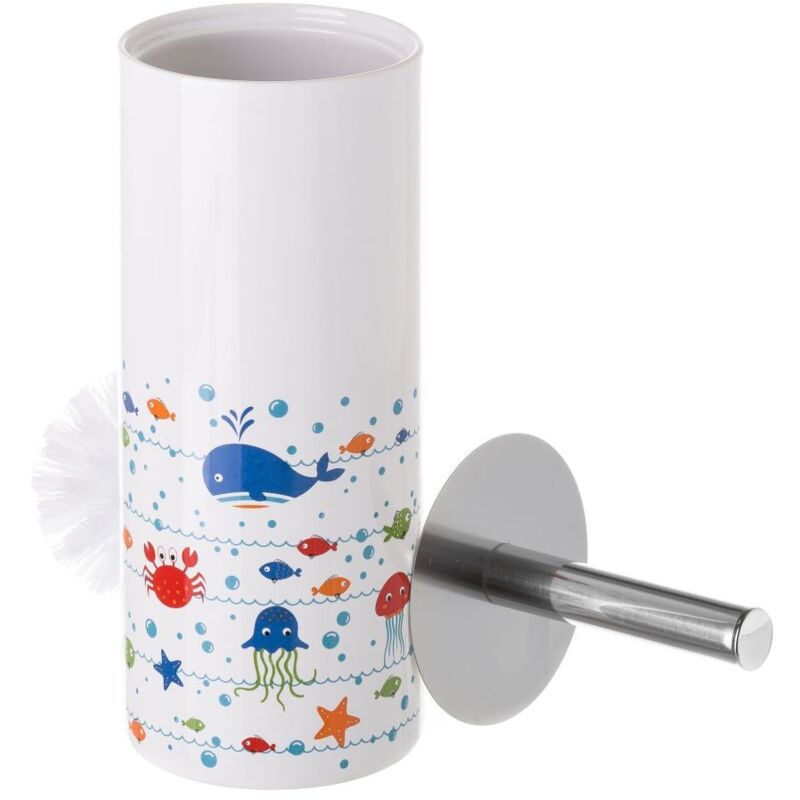 

Escobilla de baño infantil azul de cerámica de Ø 9x32 cm
