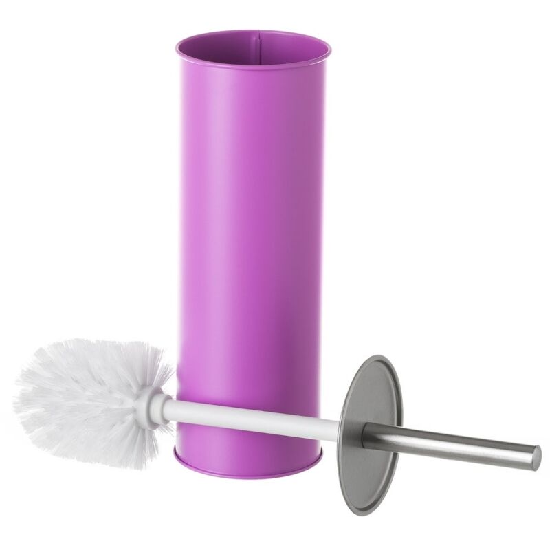 

Escobilla de baño lila de metal y polipropileno contemporánea de Ø 9x38 cm