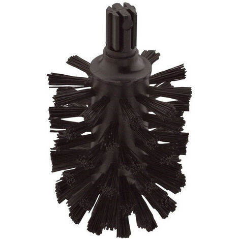  NEWRAIN - Escobilla de inodoro con soporte para montaje en la  pared, color negro mate, escobilla de baño moderna con soporte de acero  inoxidable, recipiente de vidrio con escobilla de inodoro 
