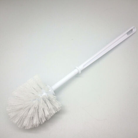 Escobilla de baño redonda blanca, de 360 mm de largo y 84 mm de diámetro, para montaje en pared. Cepillo de limpieza para uso doméstico.