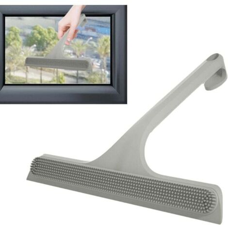 Escobilla de goma de silicona KZQ, multiusos, portátil, 11,22 pulgadas, limpiacristales sin marcas para ventanas y puertas de coche.