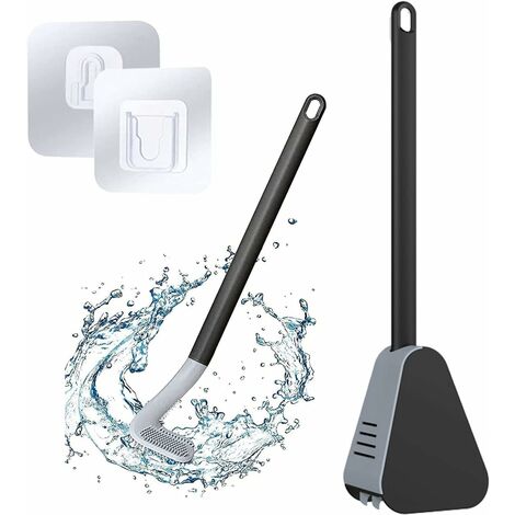 Escobilla de inodoro de golf Escobilla de inodoro de silicona Escobilla de inodoro de baño Cepillo de esquina de inodoro limpio Cepillo de limpieza sin muerte de 360 ° para limpieza profunda Baño de i