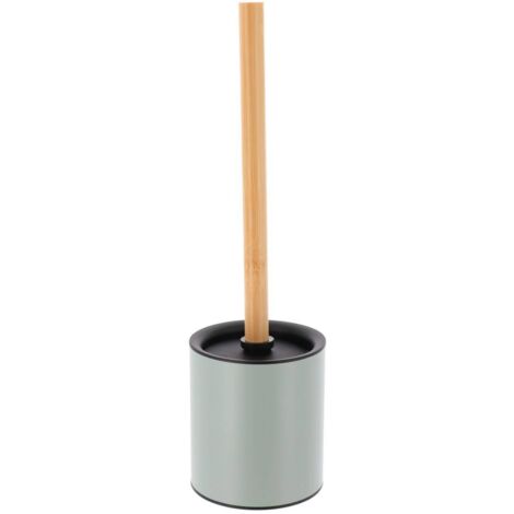 Escobilla de metal con tallo de bambú - verde eucalipto - Tendance