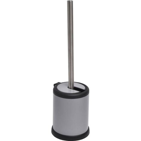 Escobilla de metal con tapa abatible - gris mate - Tendance