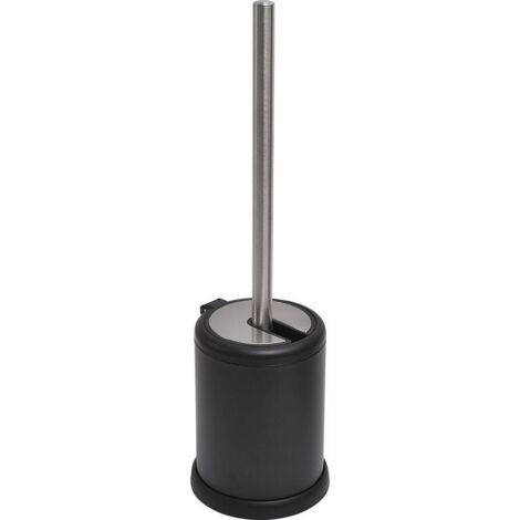 Escobilla de metal con tapa abatible - negro mate - Tendance