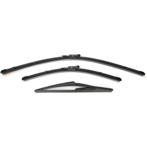 Escobillas limpiaparabrisas delanteras de 24 pulgadas, traseras de 16 pulgadas y traseras de 12 pulgadas para Nissan Qashqai 2007-2013, con volante a la derecha.
