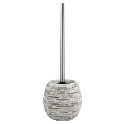 Escobillero con soporte cerámico BRIQUE Beige MSV