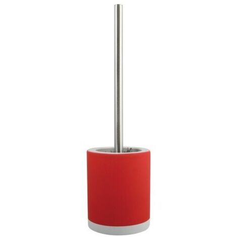 Escobillero con soporte cerámico CAGLIARI Rojo MSV