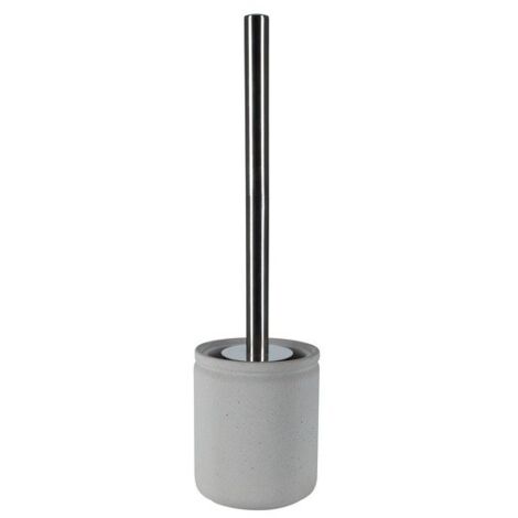 Escobillero con soporte cerámico CEMENTO Gris Spirella