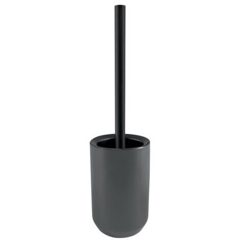 Escobillero con soporte cerámico Jaro Gris & Negro Spirella
