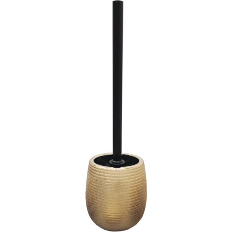 Escobillero con soporte cerámico OMAN Gold MSV