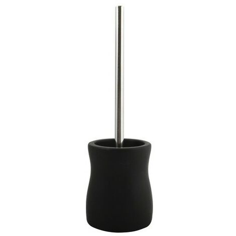 Escobillero con soporte cerámico PALMA Negro MSV