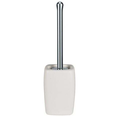 Escobillero con soporte cerámico RETRO Blanco Spirella