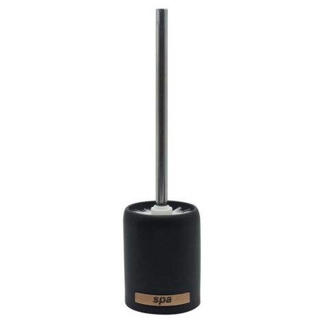 Escobillero con soporte cerámico SPA Negro MSV