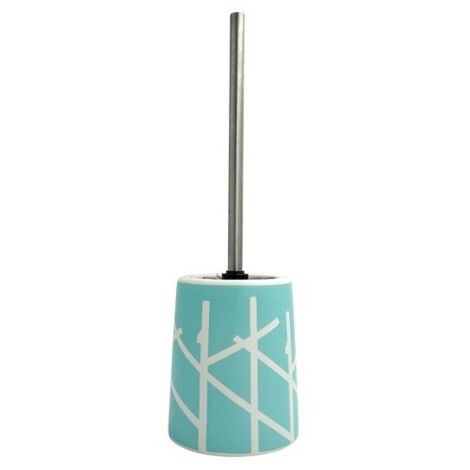 Escobillero con soporte cerámico TREE Blanco y Azul MSV