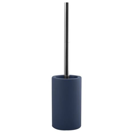 Escobillero con soporte cerámico TUBE-matT Azul mate Spirella