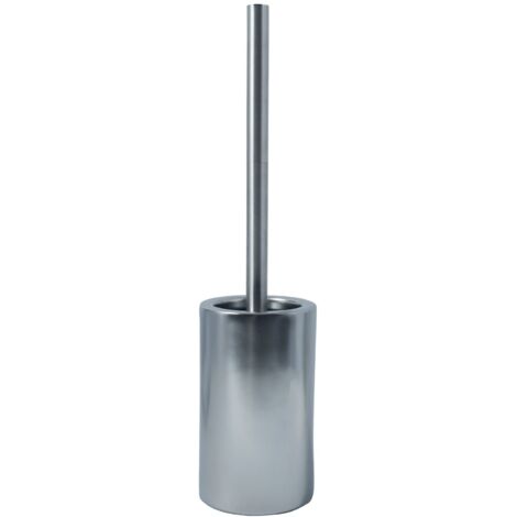 Escobillero con soporte cerámico TUBE-matT Plata mate Spirella