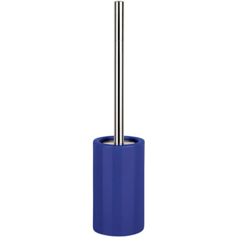 Escobillero con Soporte Cerámico TUBO Azul Marino Spirella