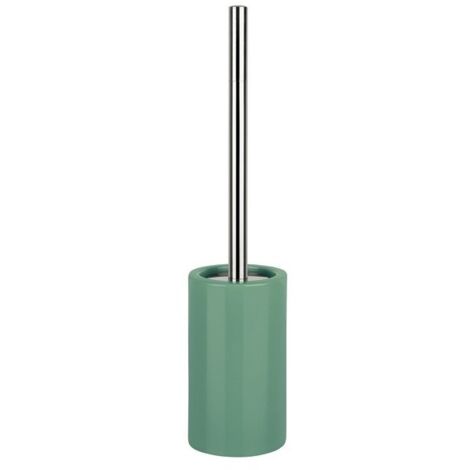 Escobillero con soporte cerámico TUBO Verde Musgo Spirella