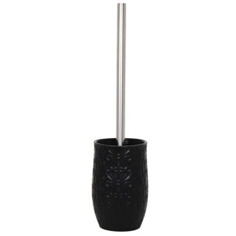 Escobillero con soporte cerámico VENISE Negro MSV