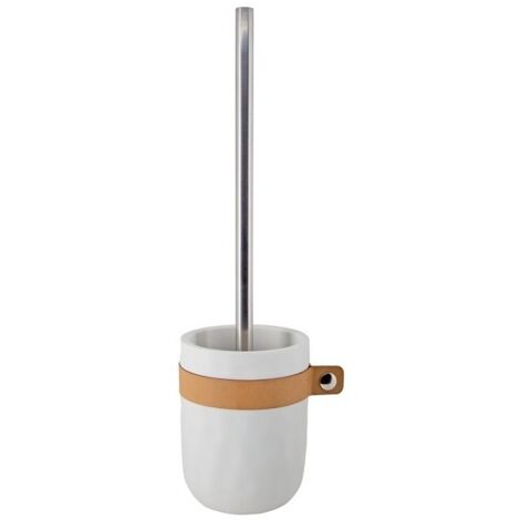 Escobillero con soporte de Poliresina LIO Blanco Spirella