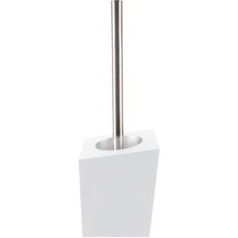 Escobillero con soporte de Poliresina YOSHI Blanco mate Spirella