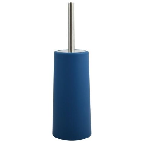 Escobillero con soporte de PP y acero inoxidable Azul oscuro MSV