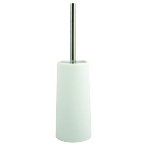 Escobillero con soporte de PP y acero inoxidable Blanco MSV