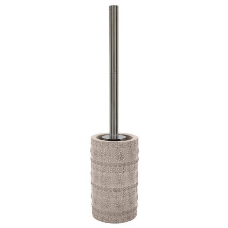 Escobillero con soporte Porcelana RELIEF Beige Spirella