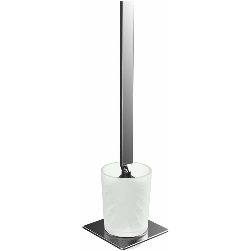 

Escobillero de pared para inodoro Emco Art, recipiente de cristal satinado, mango cromado - 161500102