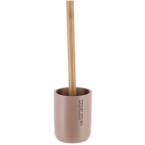 Escobillero de poliresina - bambú capuchino - Tendance