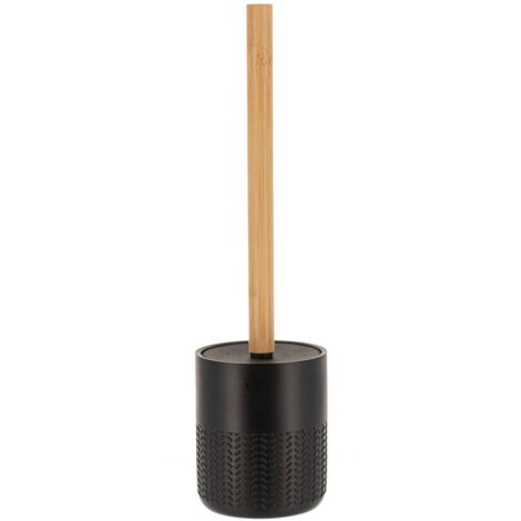 Escobillero de poliresina y bambú - negro - Tendance