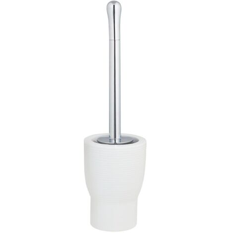 Escobillero Spirella "Opera" de porcelana en color blanco 41 x Ø11,5 cm
