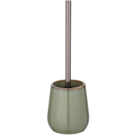 ESCOBILLERO WC CERAMICO VERDE OLIVA