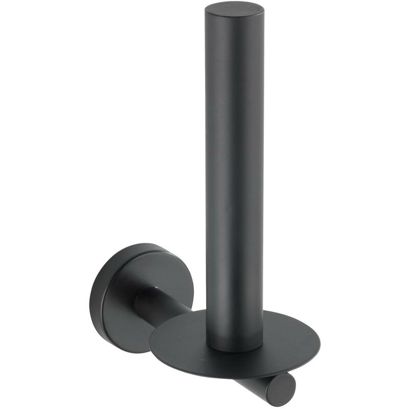 

Portarrollos para papel higiénico de reserva de acero inoxidable Bosio negro mate Wenko