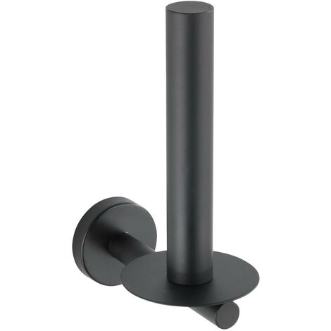 Portarrollos para papel higiénico de reserva de acero inoxidable Bosio negro mate Wenko