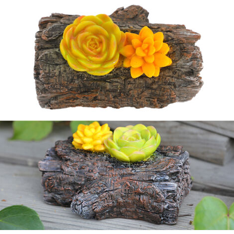 Escondite secreto para llaves, rama de resina con aspecto de madera, caja de almacenamiento exterior resistente a la intemperie, soporte para llaves, escondite natural para llaves (1 x caja para escon